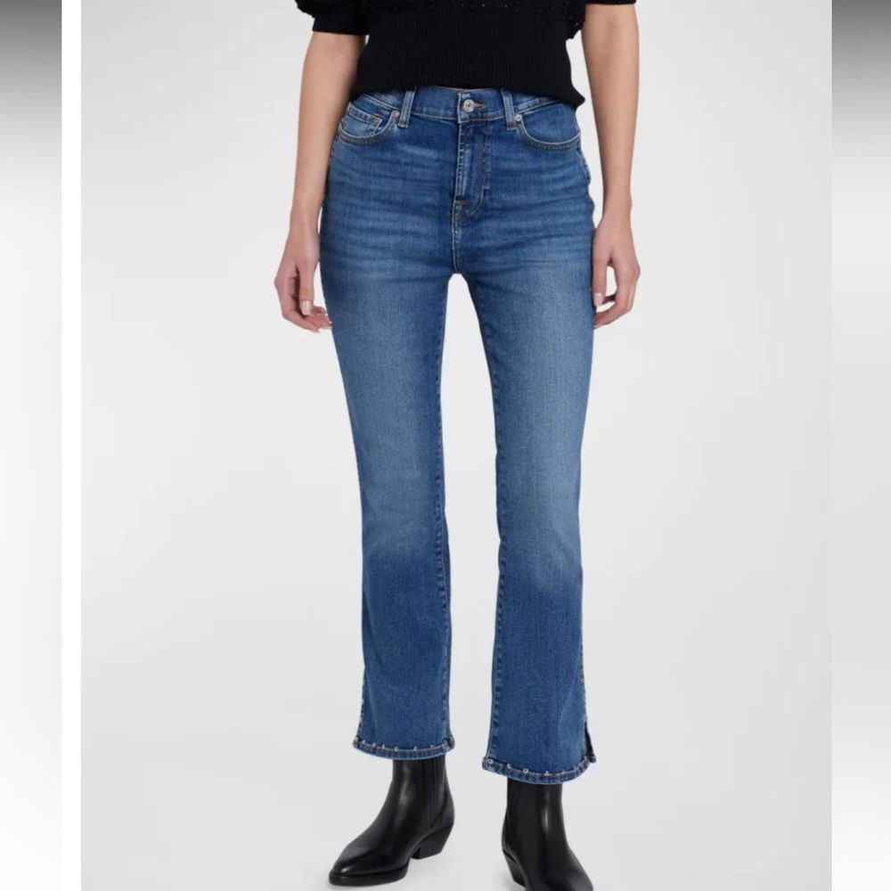 7 For All Mankind Blue Flare Jeans